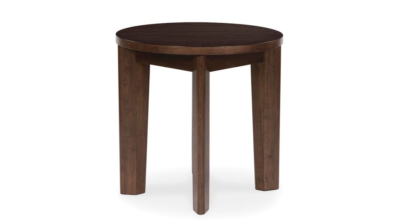 Picture of Korestone Round End Table - Dark Brown