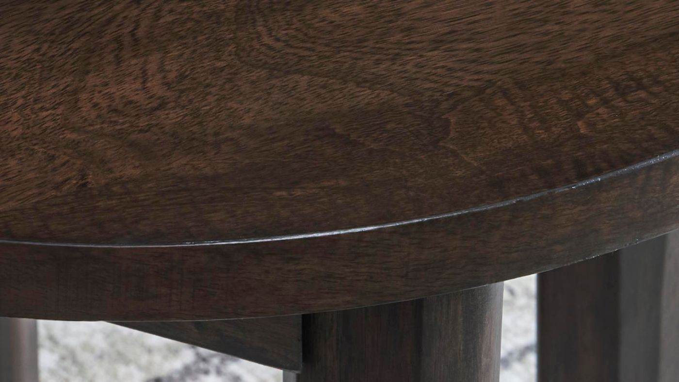 Picture of Korestone Round End Table - Dark Brown