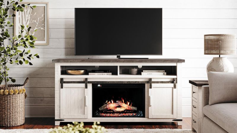 Picture of Madison County TV Stand with Fireplace