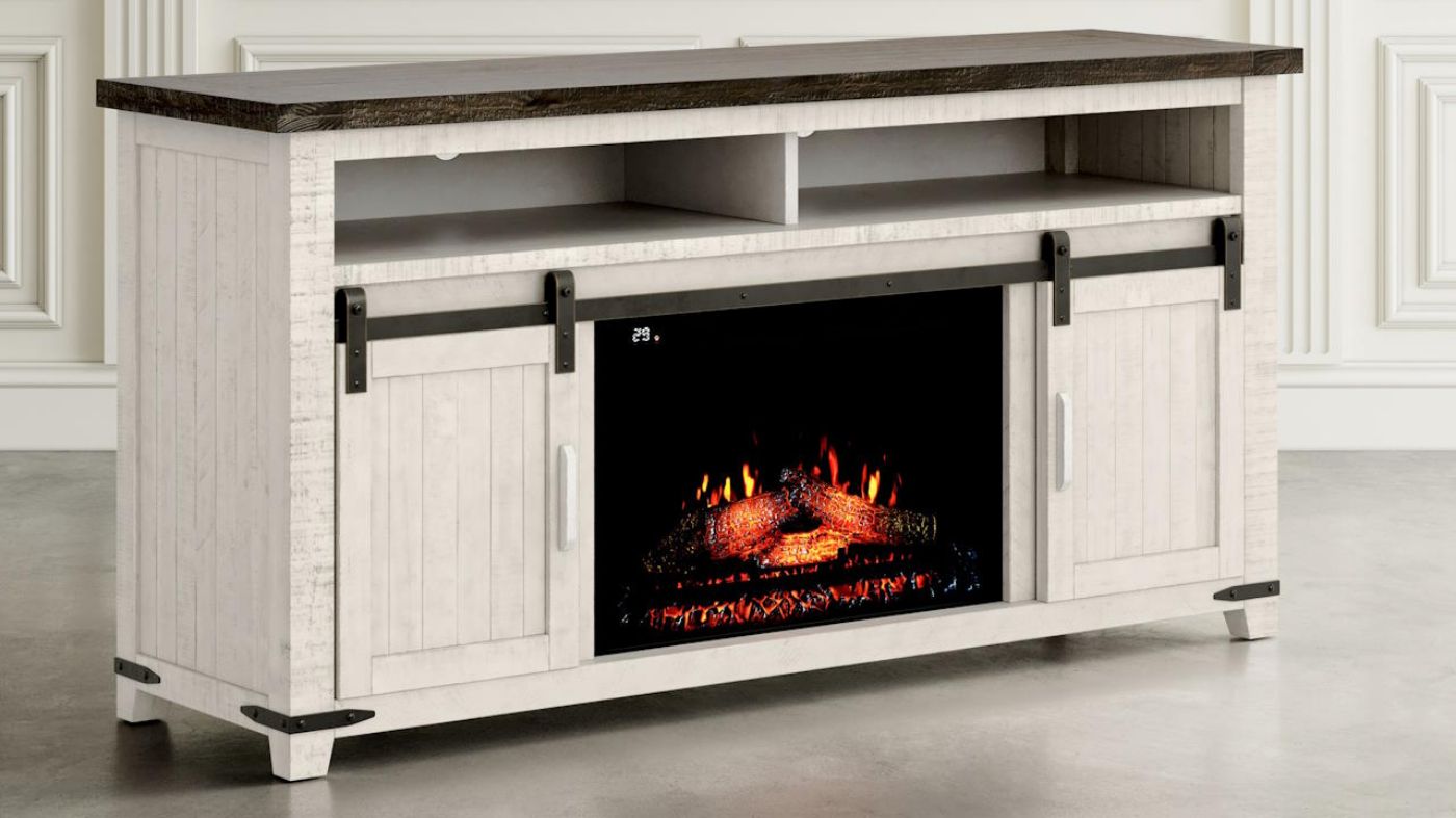 Picture of Madison County TV Stand with Fireplace