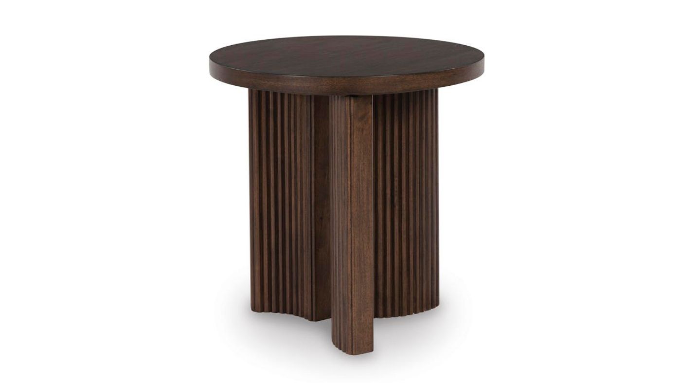 Picture of Korestone Round End Table - Brown