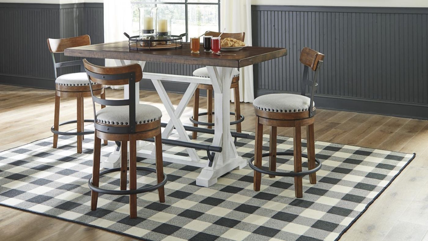 Picture of Valebeck 5-Piece Counter Dining Set - Brown