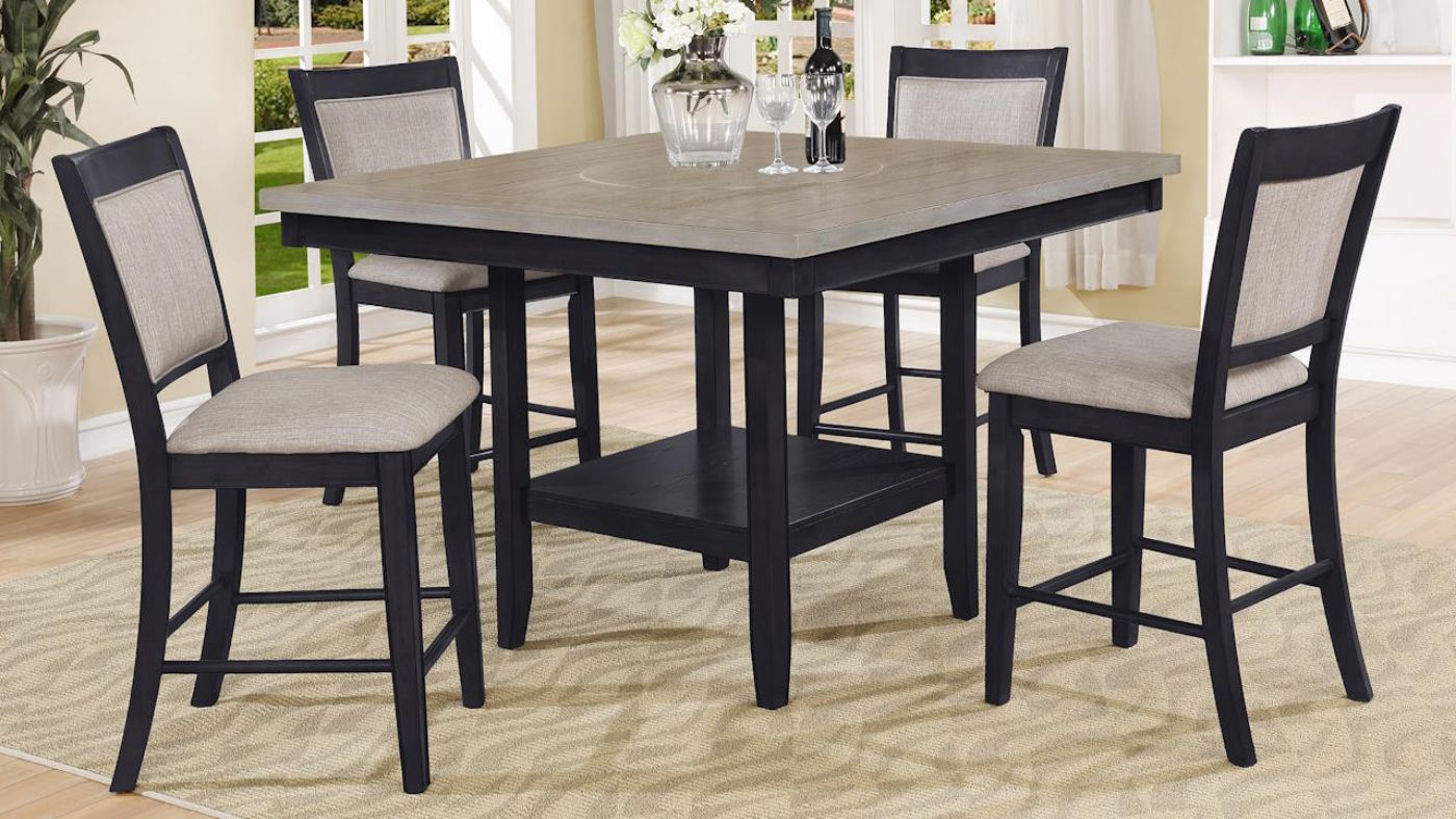 Picture of Fulton 5-Piece Counter Dining Set - Black