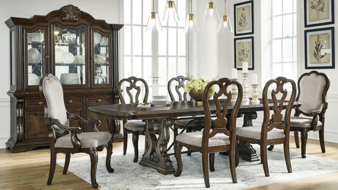 Picture of Maylee 7-Piece Dining Table Set - Brown