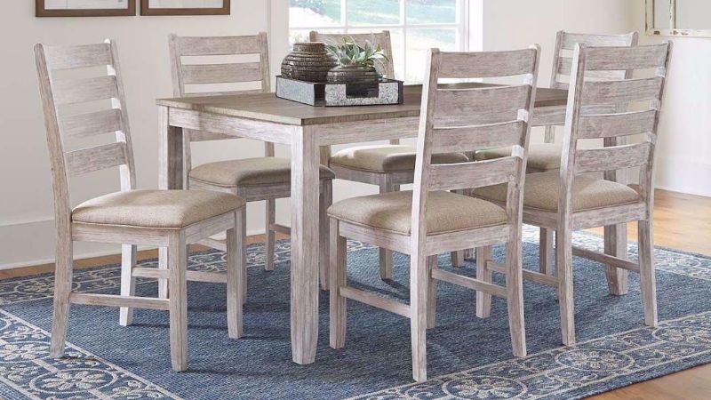 Picture of Skempton 7-Piece Dining Table Set - White