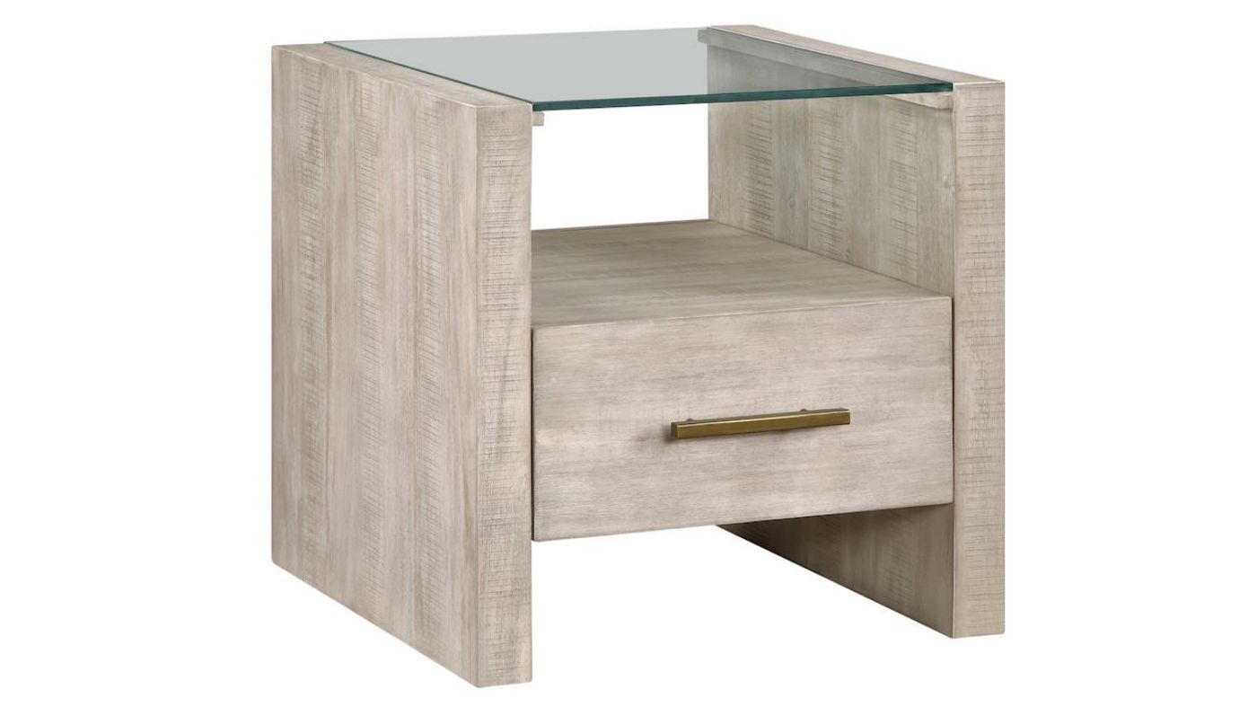 Picture of Garland Glass End Table - White