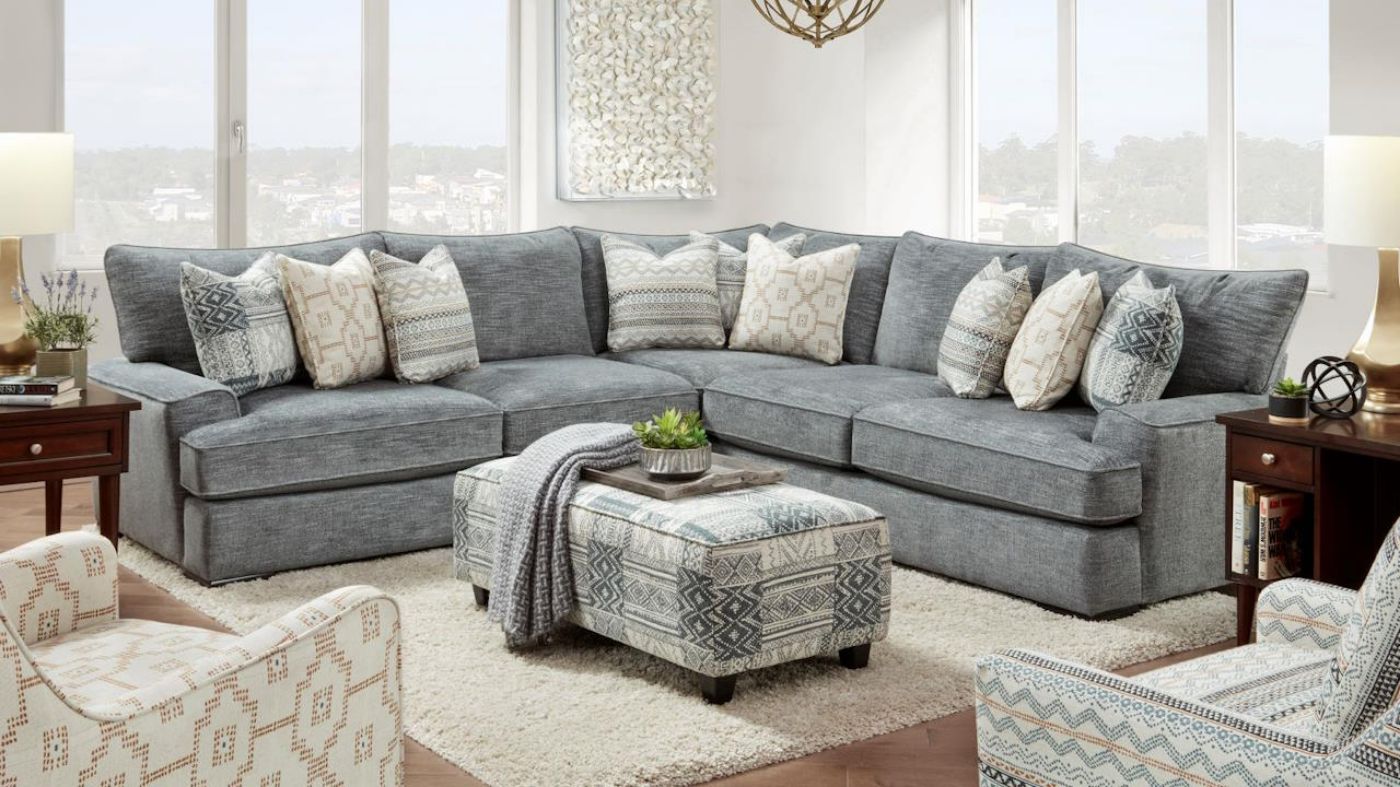 Picture of Handwoven Slate 3-Piece Sectional