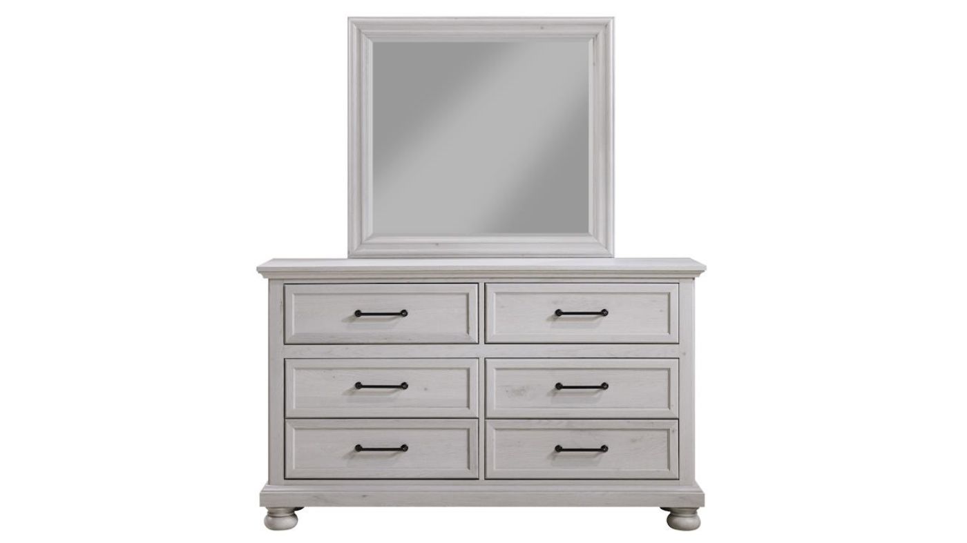 Picture of Bella Dresser with Mirror - Gray