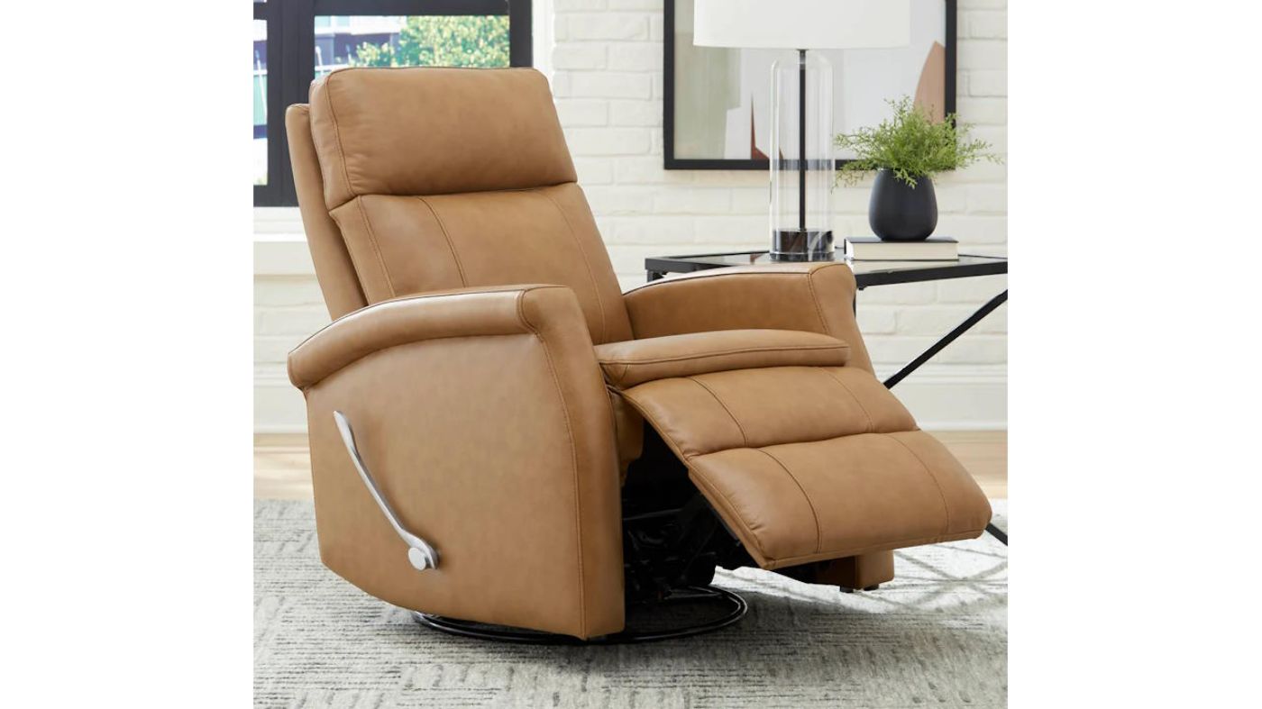 Picture of Bristol Leather Swivel Glider Recliner - Brown