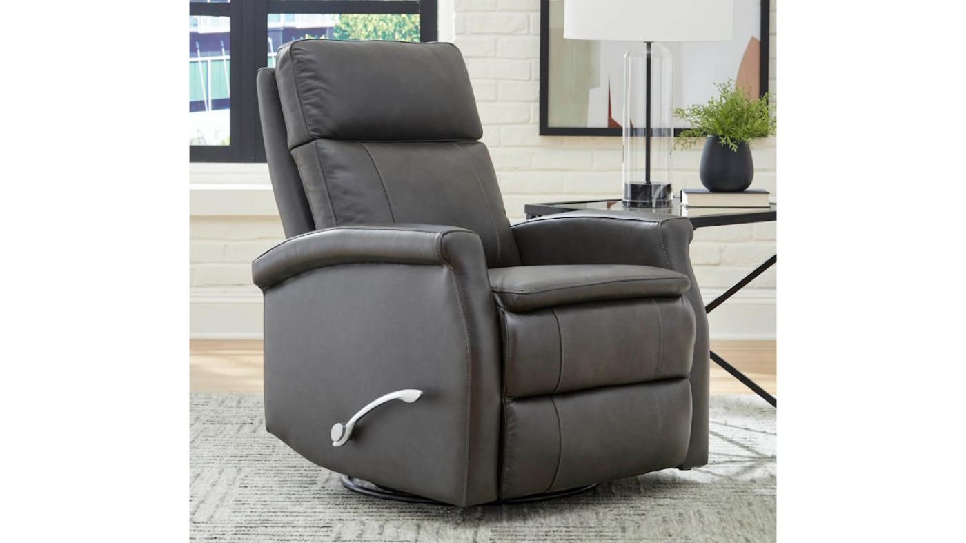 Picture of Bristol Leather Swivel Glider Recliner - Gray