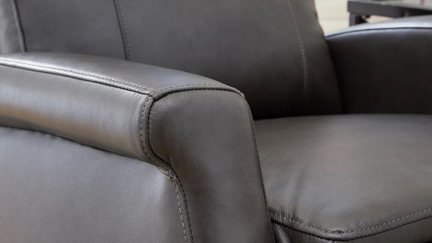 Picture of Bristol Leather Swivel Glider Recliner - Gray