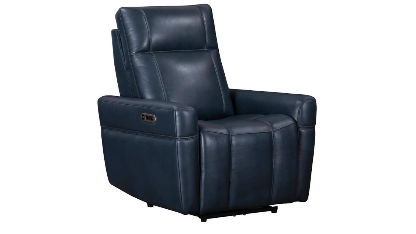 Picture of Bradford Power Leather Recliner - Navy