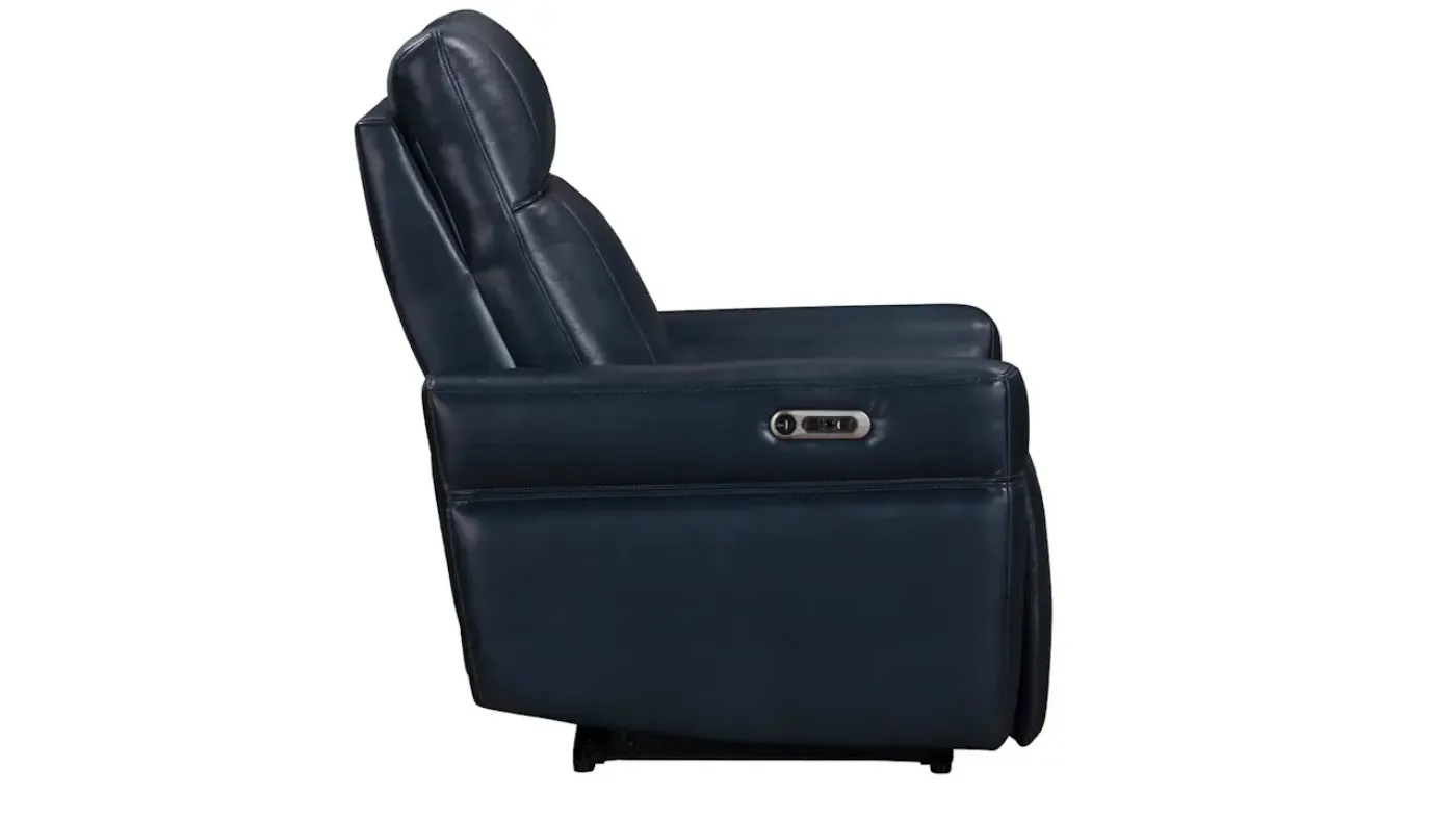 Picture of Bradford Power Leather Recliner - Navy
