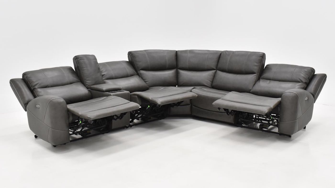 Picture of Hayley Power Leather Sectional