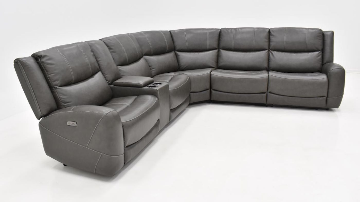 Picture of Hayley Power Leather Sectional