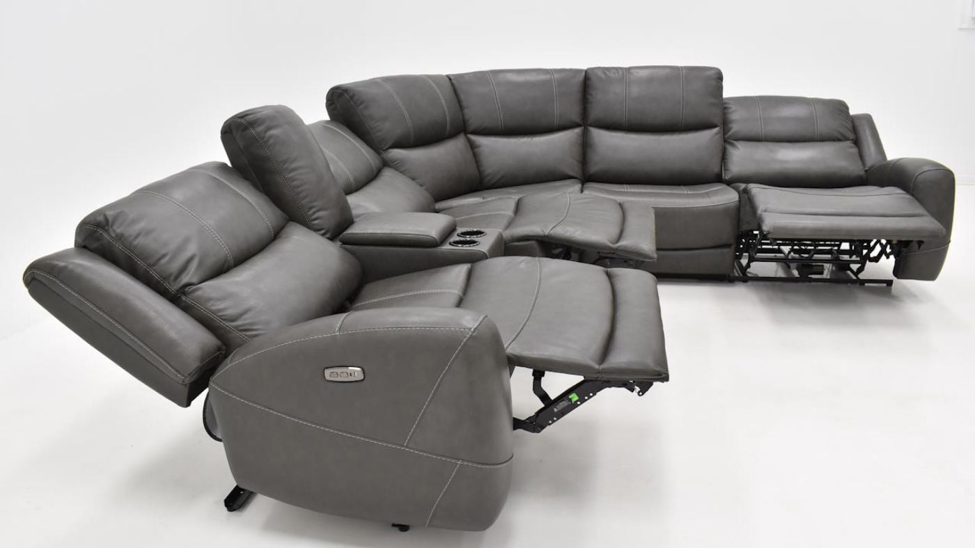 Picture of Hayley Power Leather Sectional