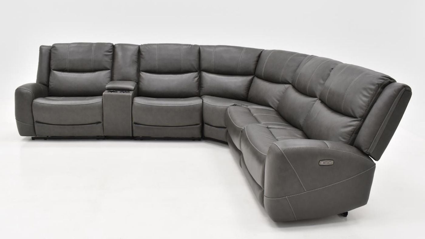 Picture of Hayley Power Leather Sectional