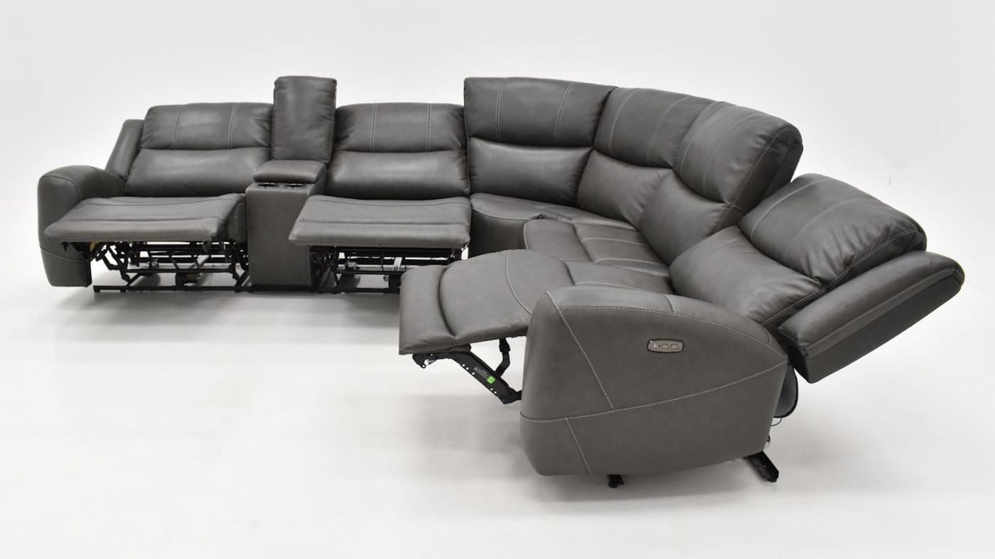 Picture of Hayley Power Leather Sectional