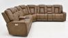 Picture of Alpha Power Sectional - Brown