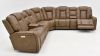 Picture of Alpha Power Sectional - Brown