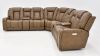 Picture of Alpha Power Sectional - Brown