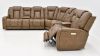 Picture of Alpha Power Sectional - Brown