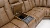 Picture of Alpha Power Sectional - Brown