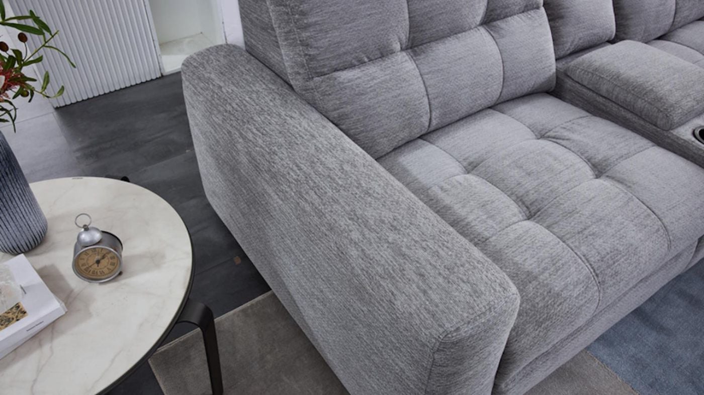 Picture of Lucie Power Slider Sectional - Gray