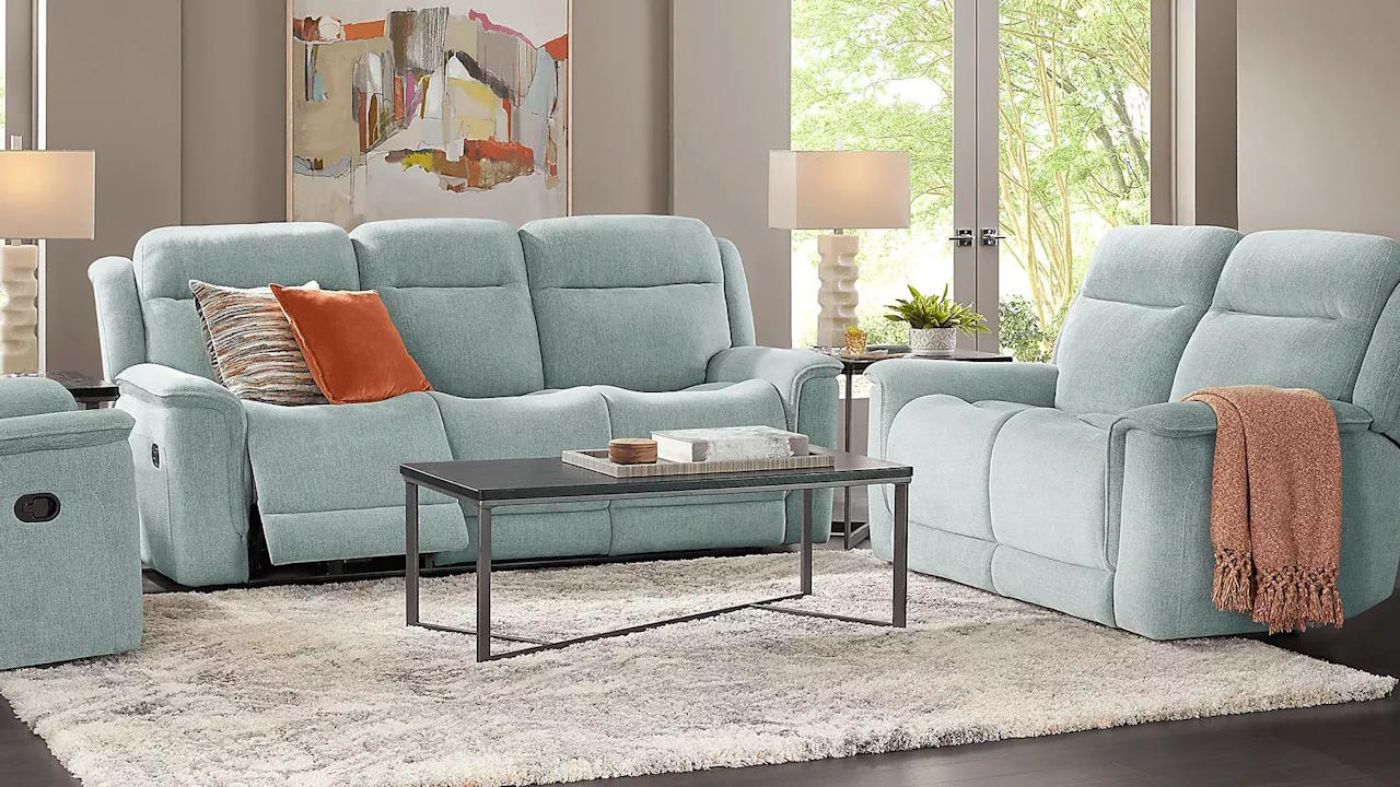 Picture of Katherine Power Sofa Set - Seafoam