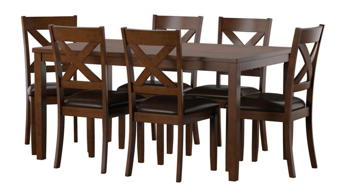 Picture of Thornton 7-Piece Dining Set - Brown