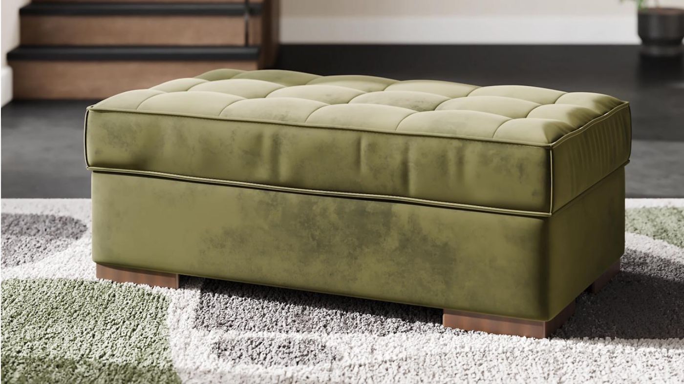 Picture of Chalcombe Ottoman - Olive