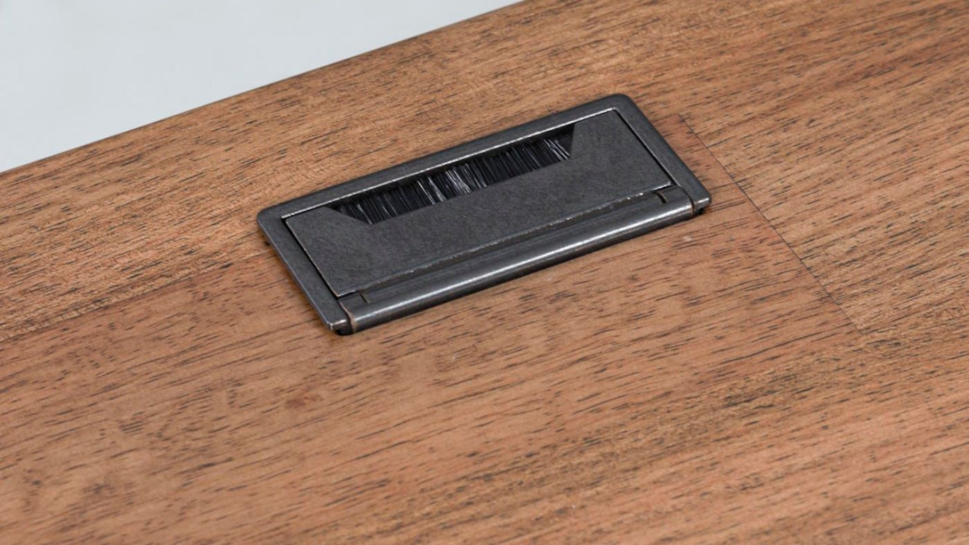 Picture of Wildenauer Home Office Desk – Black with Brown Top
