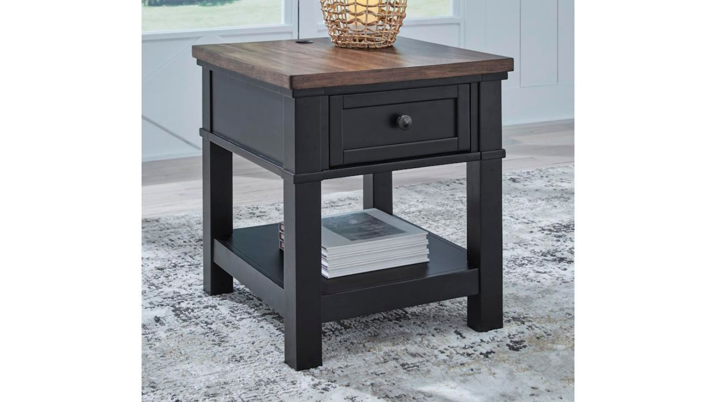 Picture of Wildenauer End Table - Black with Brown Top