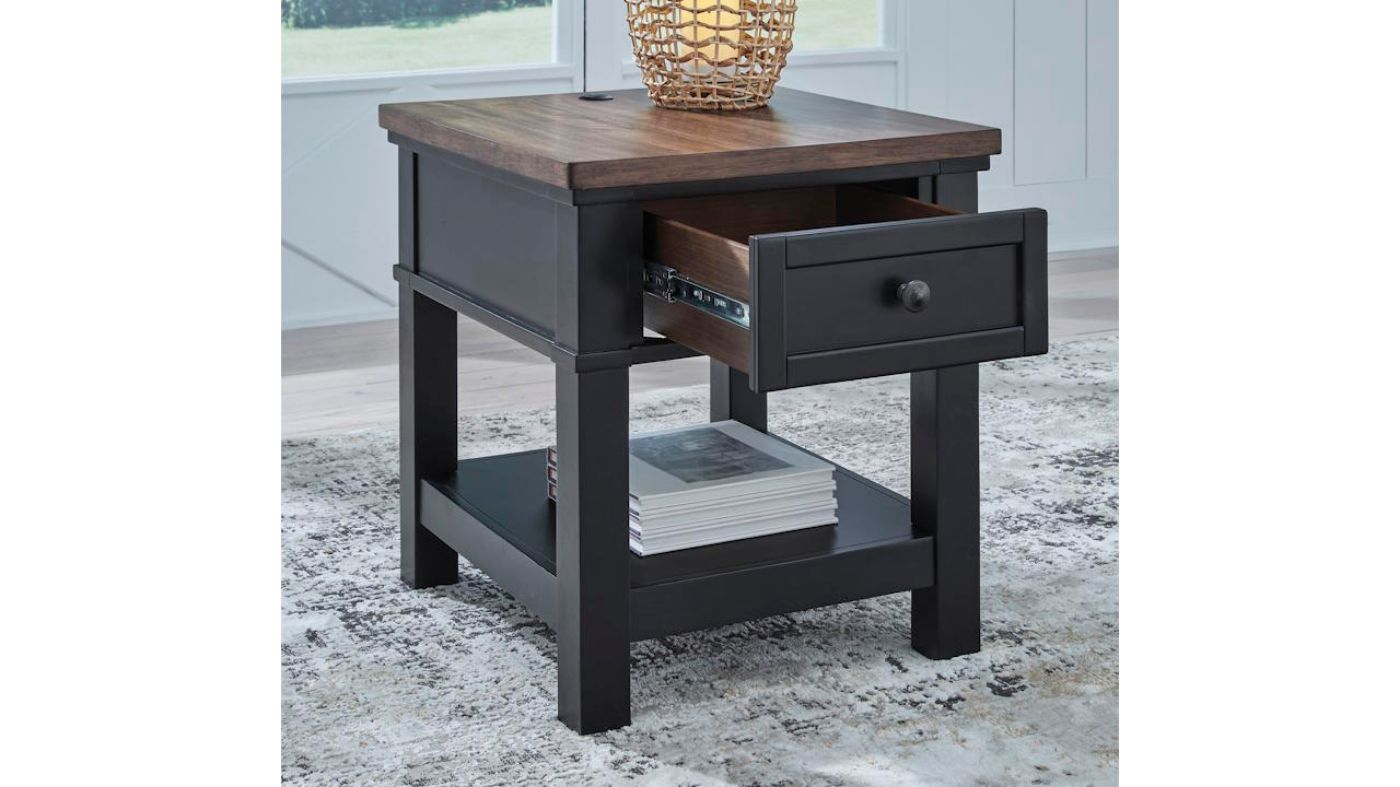 Picture of Wildenauer End Table - Black with Brown Top