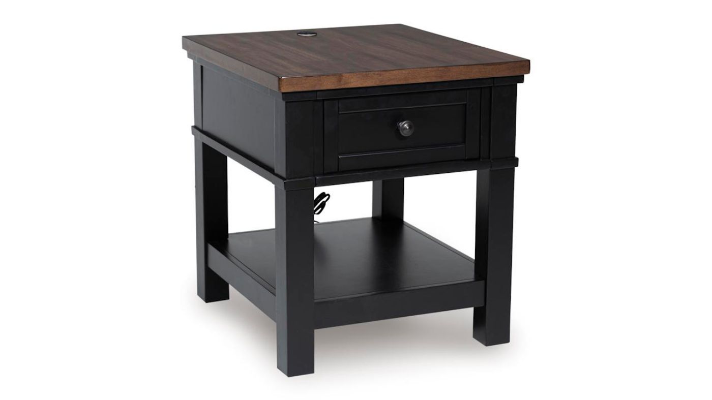 Picture of Wildenauer End Table - Black with Brown Top