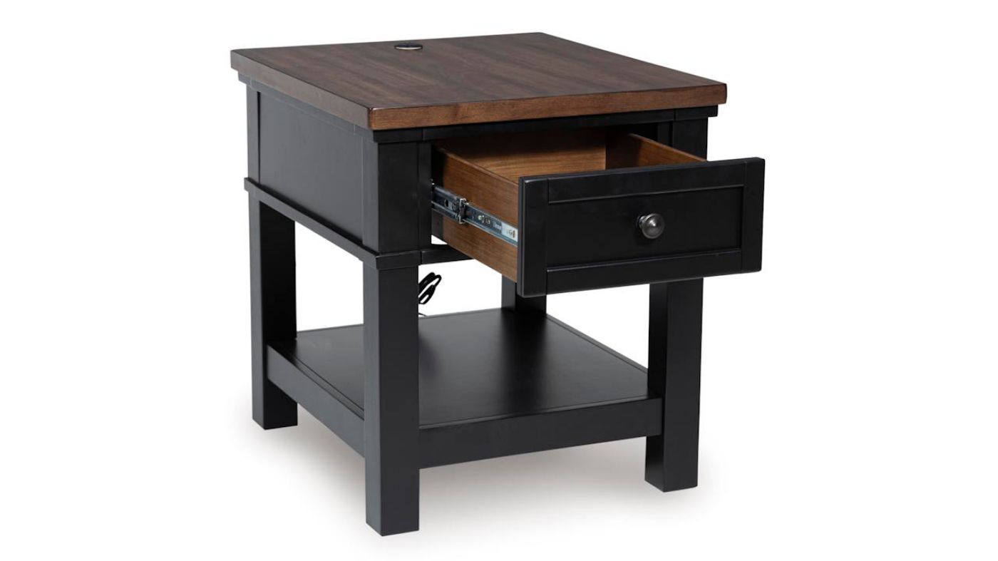 Picture of Wildenauer End Table - Black with Brown Top