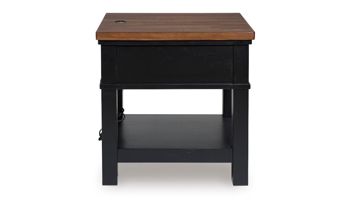 Picture of Wildenauer End Table - Black with Brown Top