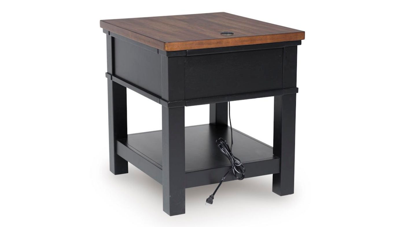 Picture of Wildenauer End Table - Black with Brown Top