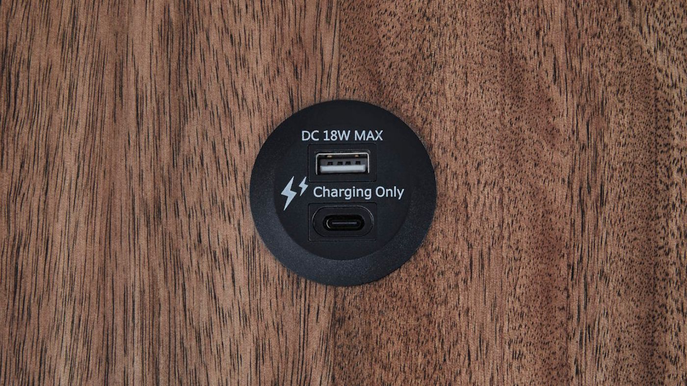 Picture of Wildenauer Chairside End Table - Black with Brown Top