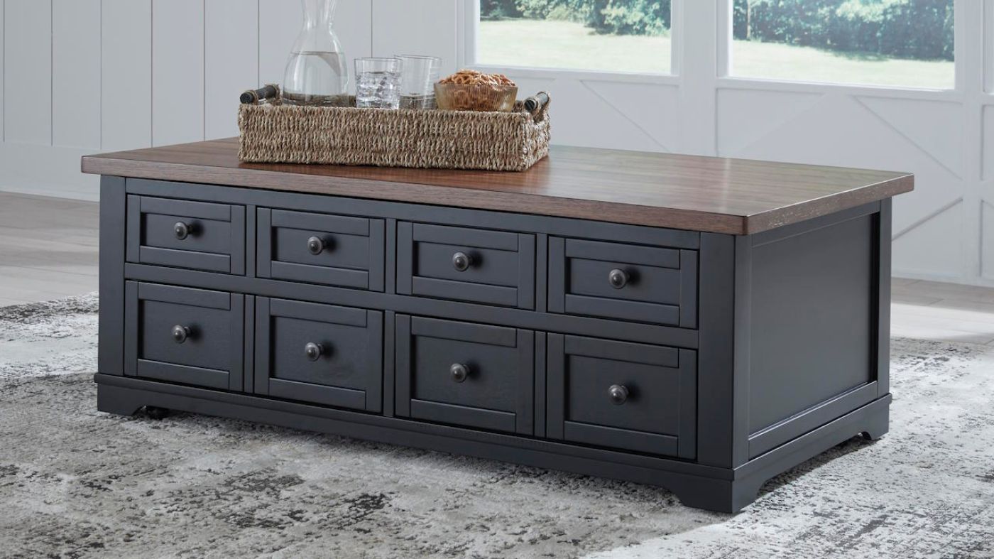 Picture of Wildenauer Lift Coffee Table - Black with Brown Top