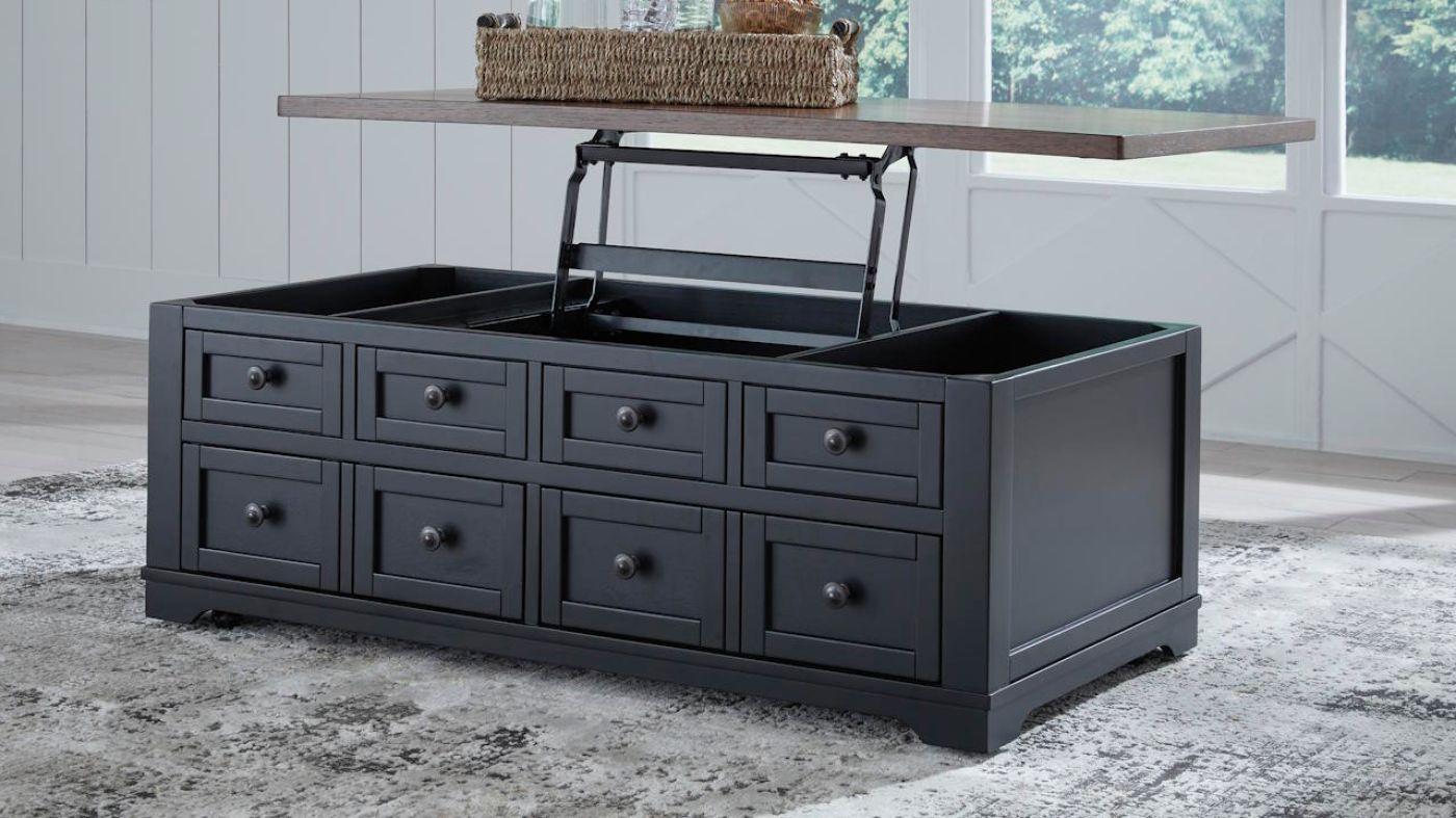 Picture of Wildenauer Lift Coffee Table - Black with Brown Top