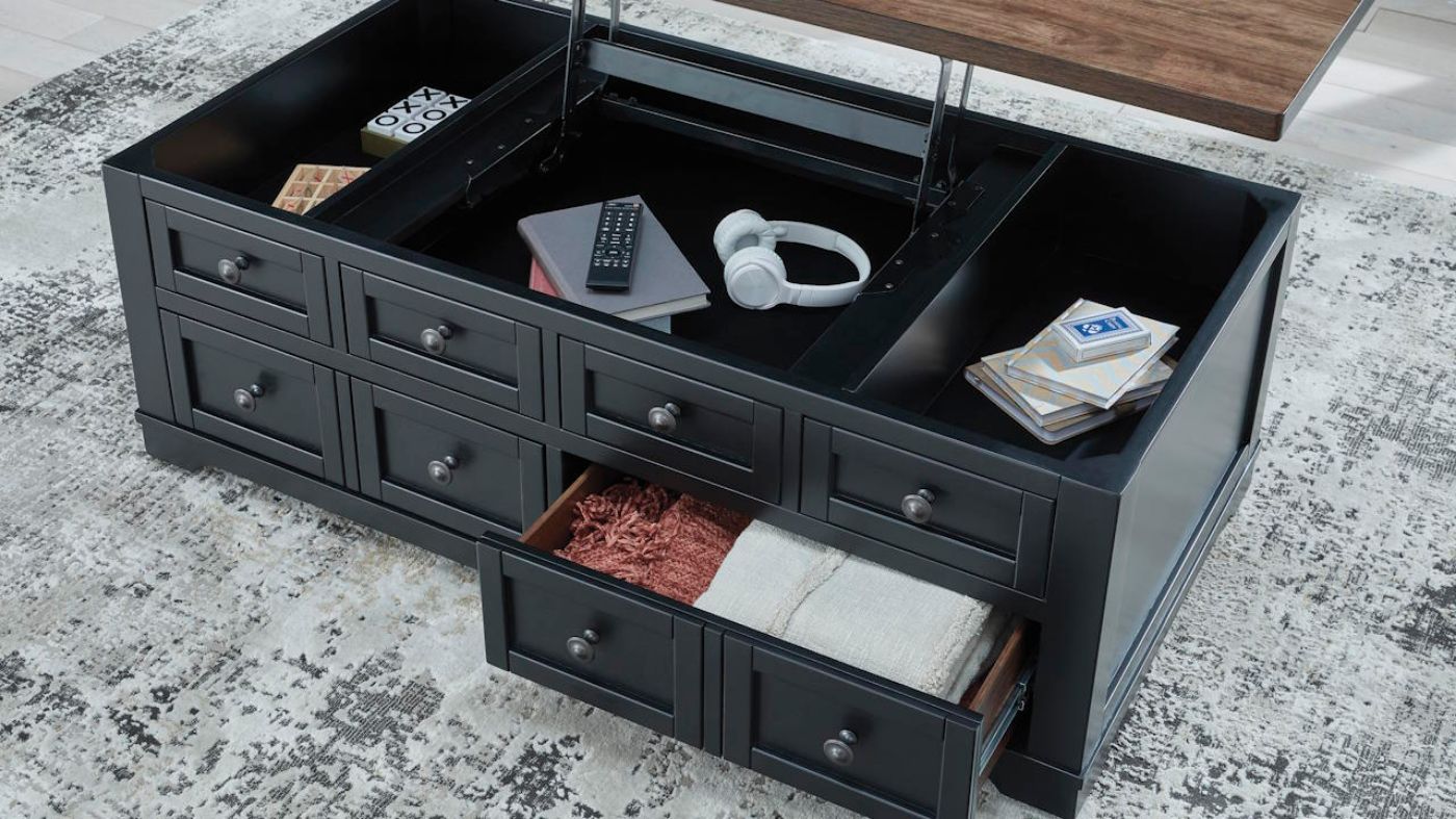 Picture of Wildenauer Lift Coffee Table - Black with Brown Top