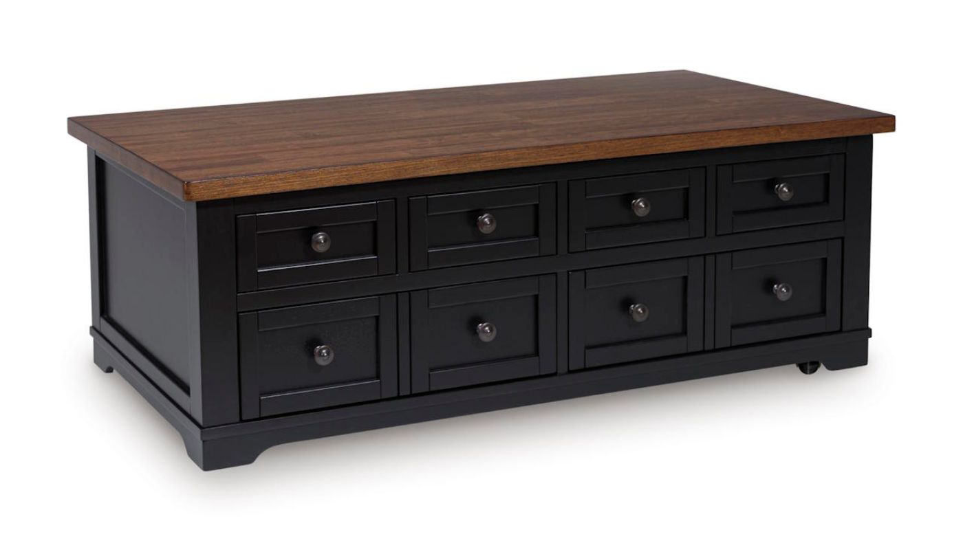 Picture of Wildenauer Lift Coffee Table - Black with Brown Top