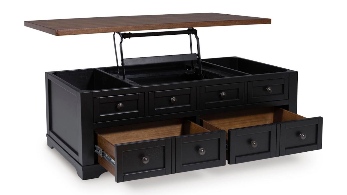 Picture of Wildenauer Lift Coffee Table - Black with Brown Top