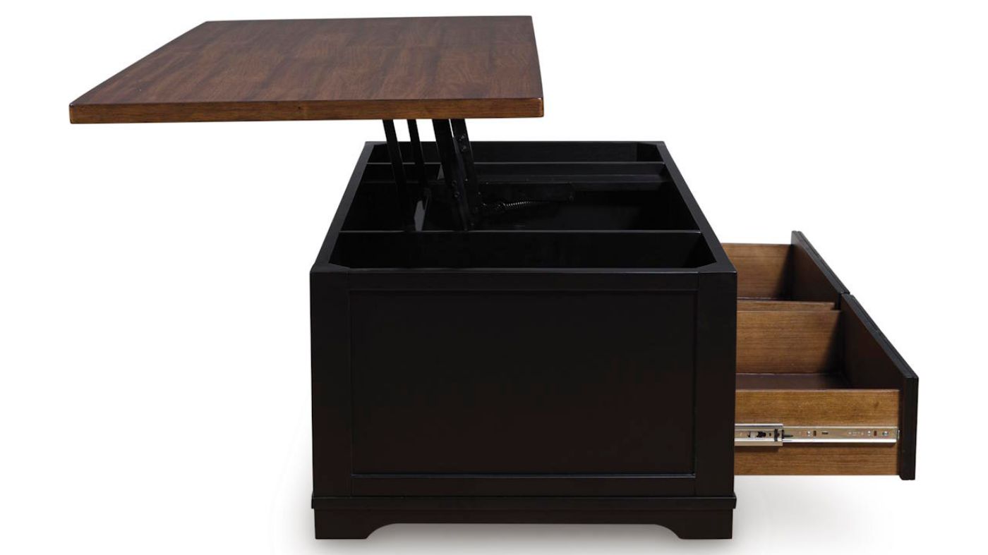 Picture of Wildenauer Lift Coffee Table - Black with Brown Top
