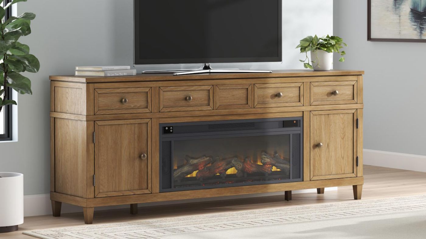 Picture of Sharlance TV Stand with Fireplace