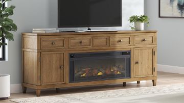 Show details for Sharlance TV Stand with Fireplace Picture of Sharlance TV Stand with Fireplace
