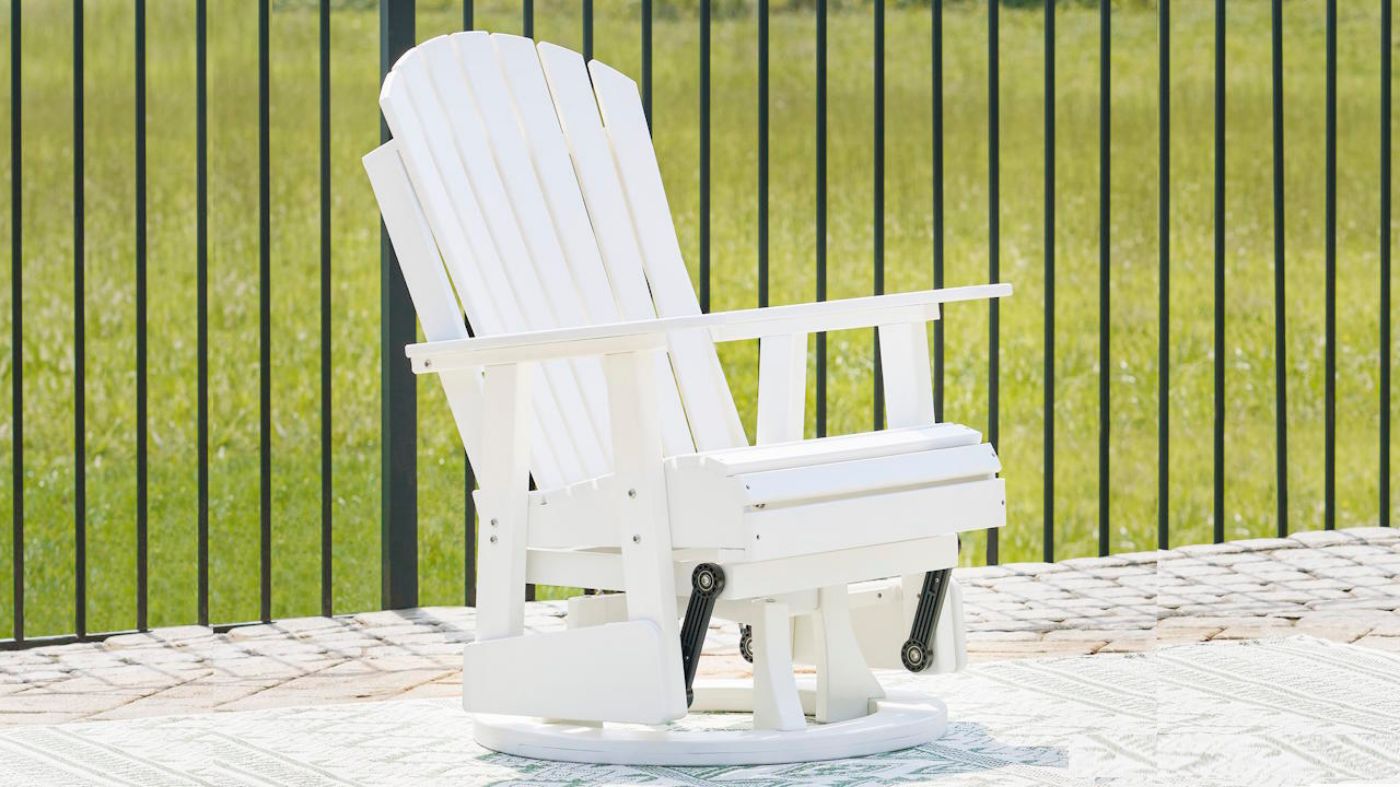 Picture of Hyland Wave Swivel Glider Chair - White