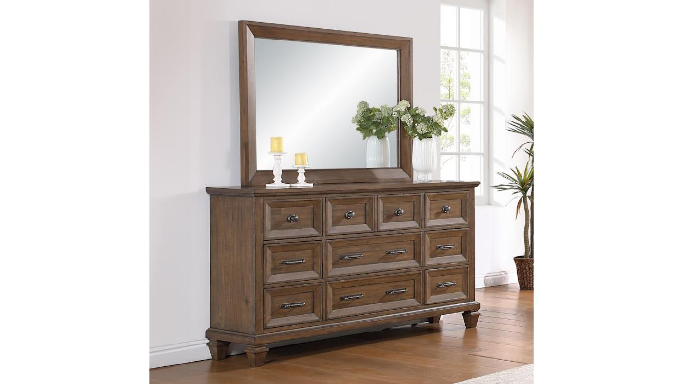Picture of Mariana Dresser with Mirror - Brown