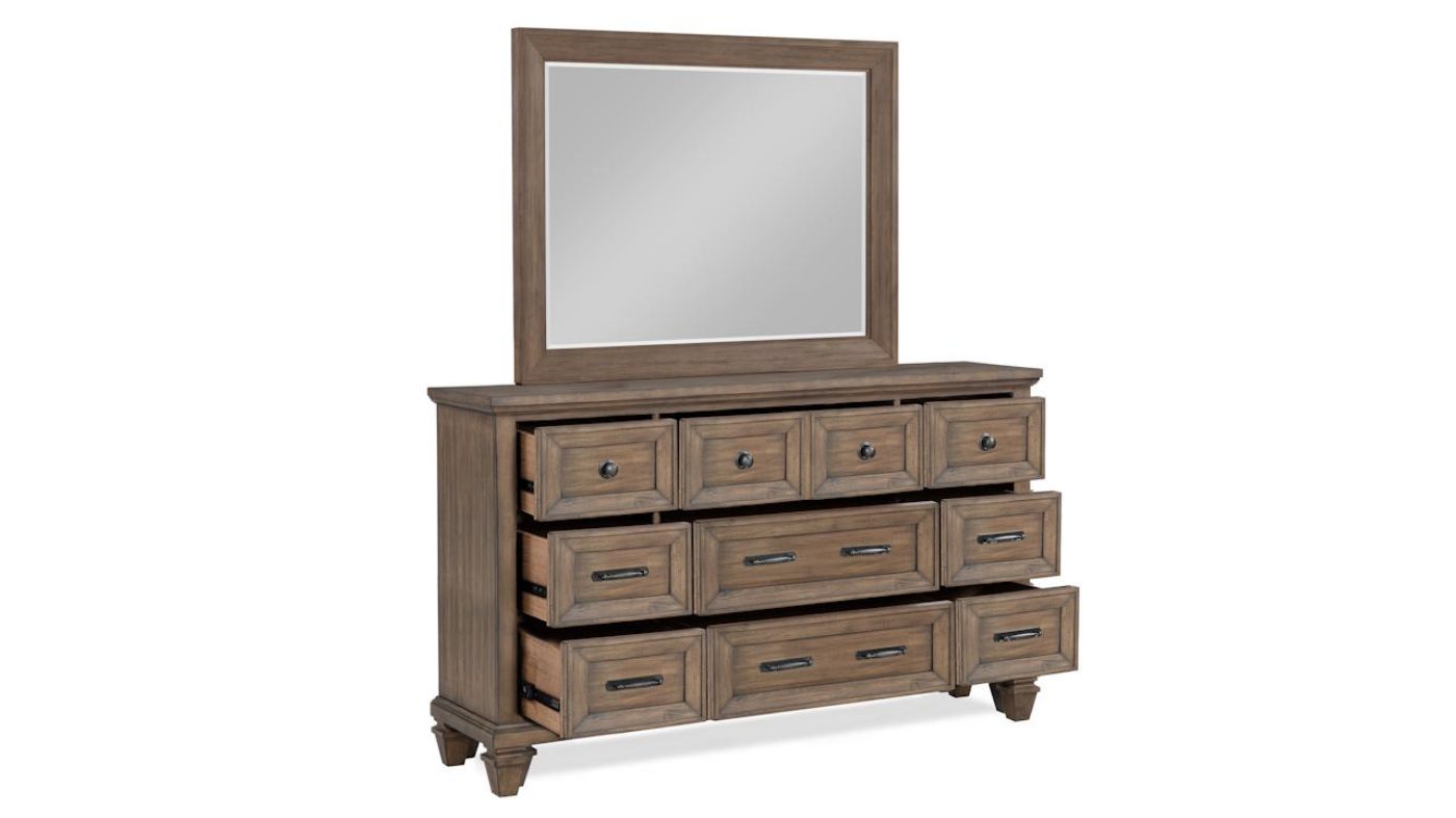 Picture of Mariana Dresser with Mirror - Brown